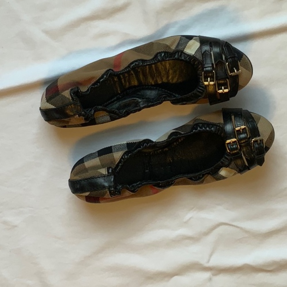 Burberry Check womans ballet flats size 8